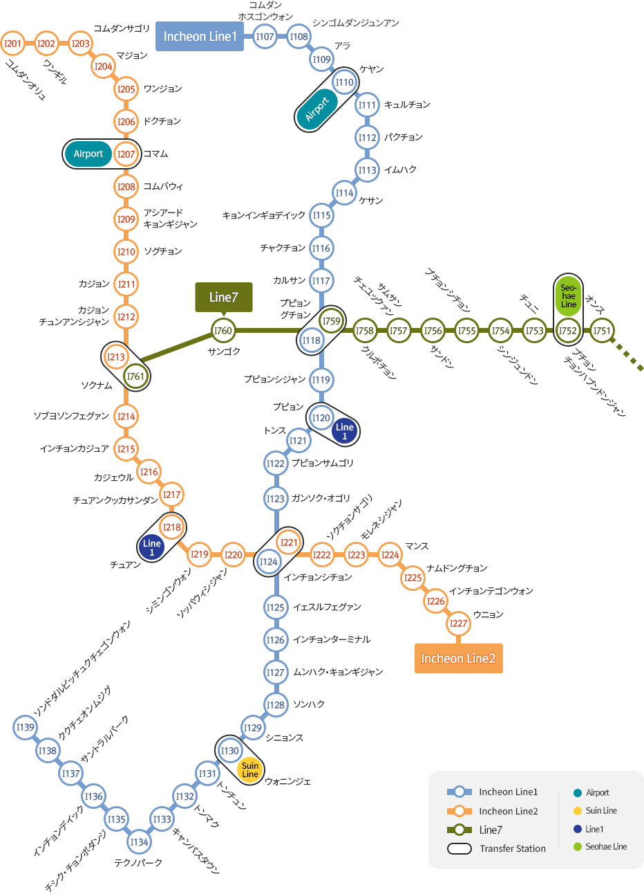 Incheon subway map