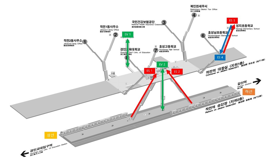 작전 승강기 배치도 : 이미지 상세설명