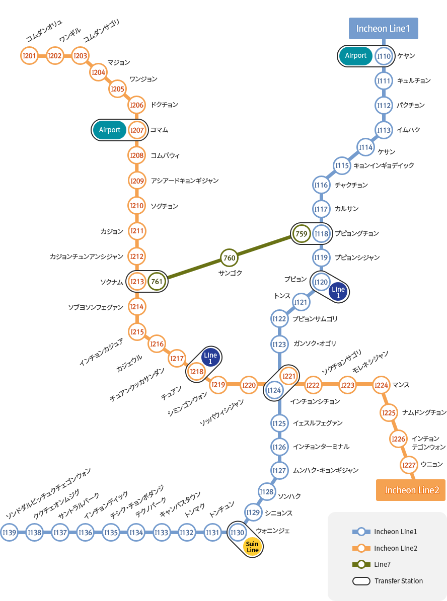 Incheon subway map
