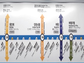 전동차 내 인천호선 노선도 사진