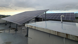 송도, 청라버스 차고지 지붕에 태양광 발전설비 설치 사진